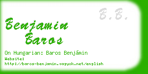 benjamin baros business card